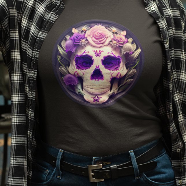 Ladys Skull T - Shirt - Candy Skull Day of the Dea (Von Creator hochgeladen)