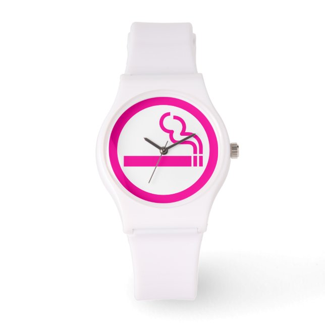 Ladys Smoking Area 喫 煙 性 japanischen Unterschrift Armbanduhr (Vorderseite)