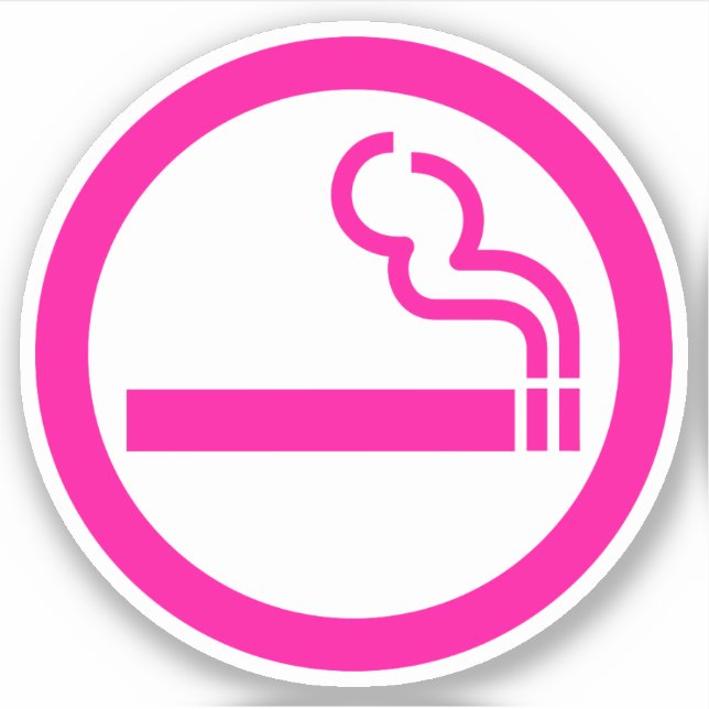 Ladys Smoking Area 喫 煙 性 japanischen Unterschrift Aufkleber (Vorderseite)