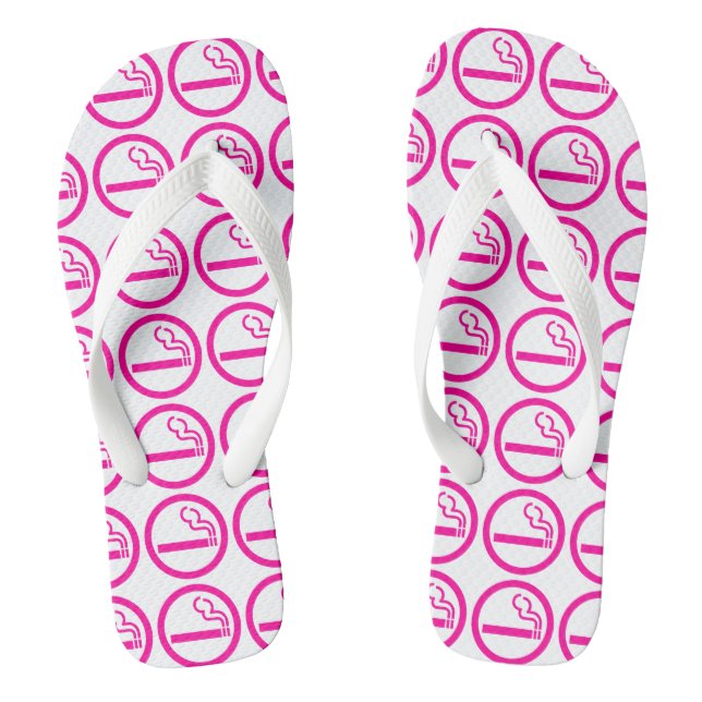 Ladys Smoking Area 喫 煙 性 japanischen Unterschrift Flip Flops (Fußbett)