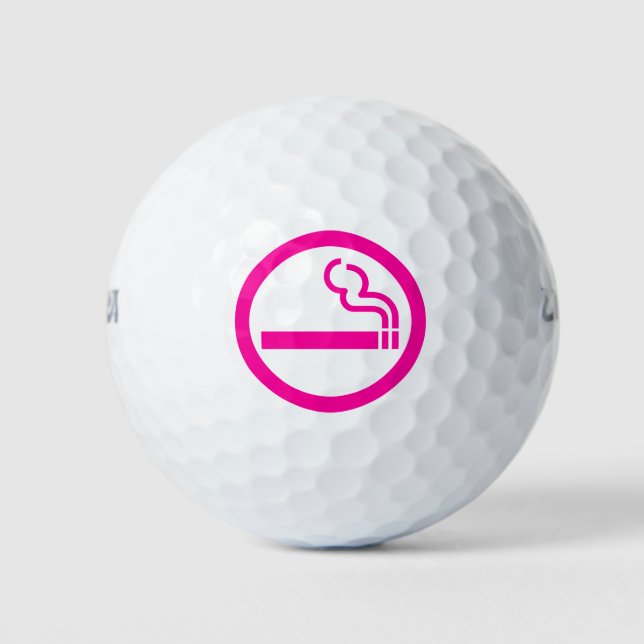 Ladys Smoking Area 喫 煙 性 japanischen Unterschrift Golfball (Vorderseite)