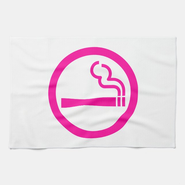 Ladys Smoking Area 喫 煙 性 japanischen Unterschrift Handtuch (Horizontal)