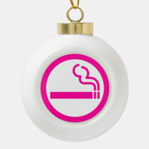 Ladys Smoking Area 喫 煙 性 japanischen Unterschrift Keramik Kugel-Ornament