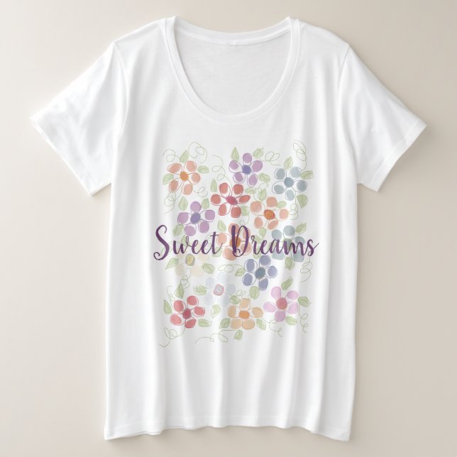 Ladys Sweet Dreams Flower Shirt (Design vorne)