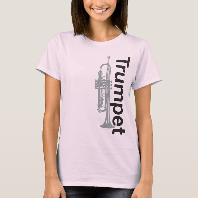 Ladys Trumpet Burnout T - Shirt (Angepasst) (Vorderseite)