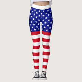 Ladys USA Flag Leggings