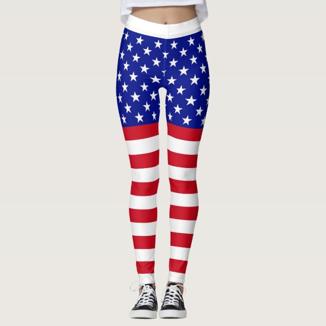 Ladys USA Flag Leggings (Vorderseite)