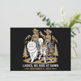 Ladys we riet bei Dawn Kamala Harris Walz Cat Lady Einladung