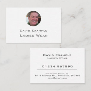 Ladys Wear mit Foto der Holder Business Card Visitenkarte