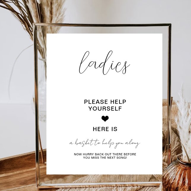Ladys Wedding Bad Basket Minimalistisch Poster (Von Creator hochgeladen)