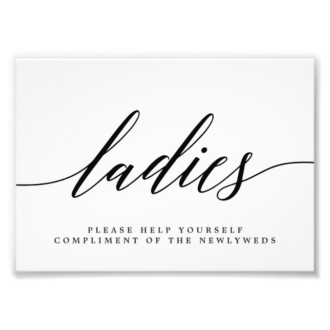 Ladys Wedding Bad Sign EDITABLE FARBE MSC Fotodruck (Vorne)