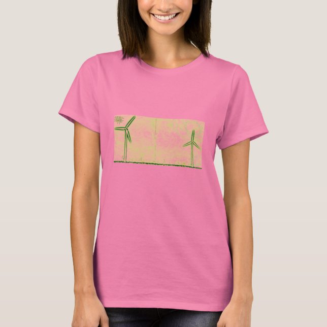 Ladys Wind Turbine T_7137 T-Shirt (Vorderseite)