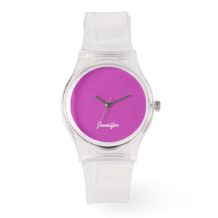 Ladys Wrist Hot Pink - individuell angepasst Armbanduhr