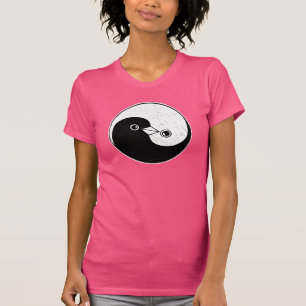Ladys Yin Yang Peace Taubt angepasstes T-Shirt