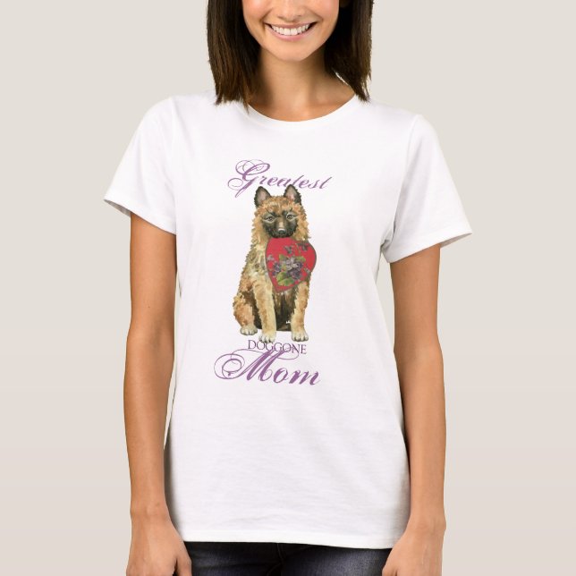 Laekenois Herz Mama T-Shirt (Vorderseite)