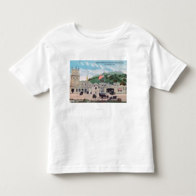 Laemmle Boulevard-Ansicht der universellen Stadt Kleinkind T-shirt (Vorderseite)