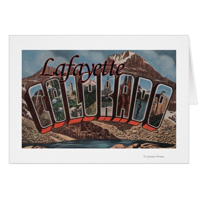 Lafayette, Colorado - Große Buchstabenszenen (Vorderseite (Horizontal))