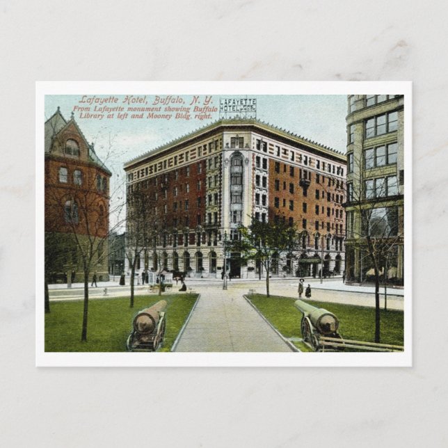 Lafayette Hotel, Buffalo, NY 1909 Vintag Postkarte (Vorderseite)