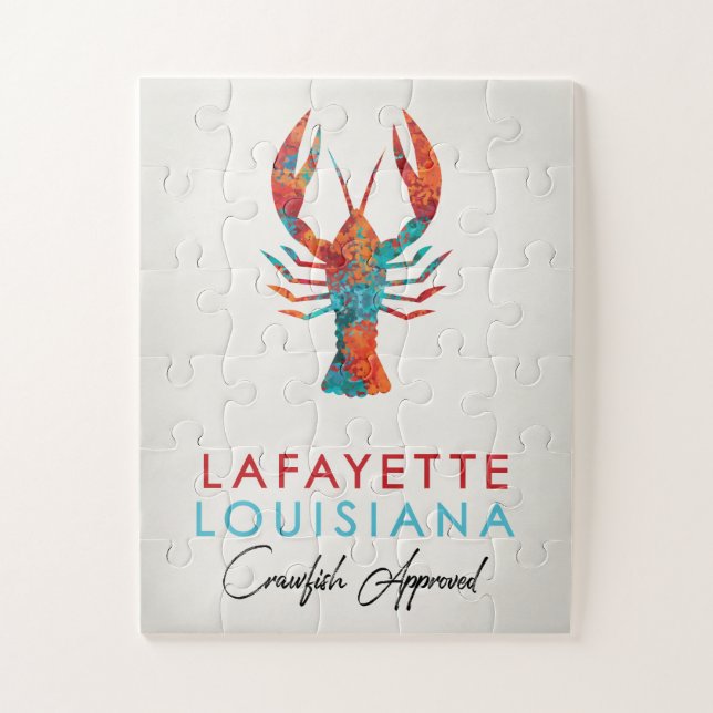 Lafayette Louisiana Crawfish Bright Puzzle (Vertikal)