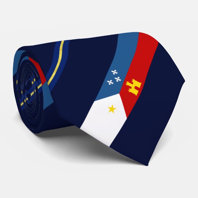 Lafayette (Louisiana) Flagge Neck Tie Krawatte (Gerollt)