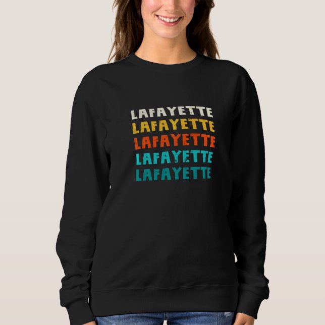 Lafayette Louisiana Vintag La Retro Collection Am Sweatshirt (Vorderseite)