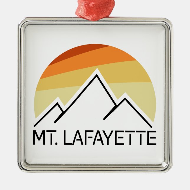 Lafayette New Hampshire Retro Ornament Aus Metall (Vorne)