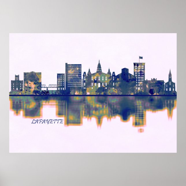 Lafayette Skyline Poster (Vorne)