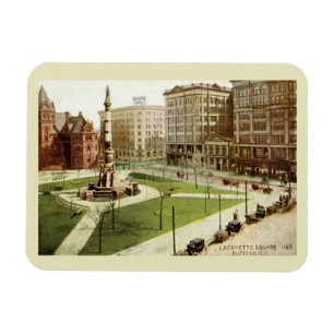 Lafayette Square Buffalo NY 1915 Vintage Postkarte Magnet