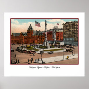 Lafayette Square Vintage Buffalo Plakat