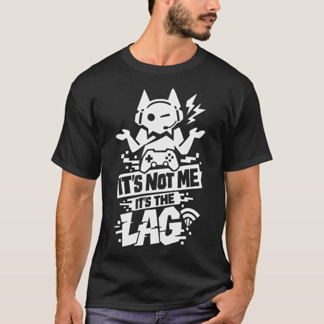 Lag Funny Gamer Headset Controller Shirt (Vorderseite)