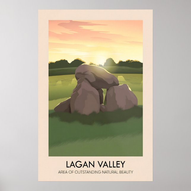 Lagan Valley AONB Reiseplakat Poster (Vorne)