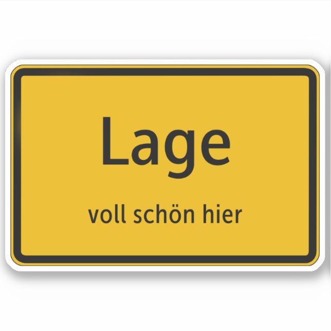 Lage Aufkleber Sticker Autoaufkleber (Vorderseite)