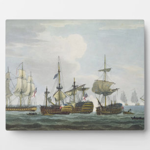 Lage von HMS Temeraire bei der Schlacht von Trafal Fotoplatte