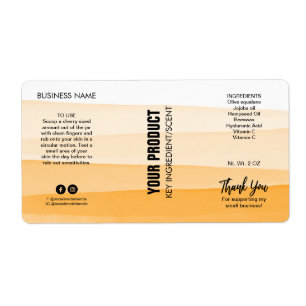 Lagen Aquarellfarben Orange Body Butter JAR Labels