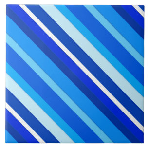 Lagen-Candy-Streifen - Kobalt und blass Fliese