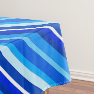 Lagen-Candy-Streifen - Kobalt und blass Tischdecke