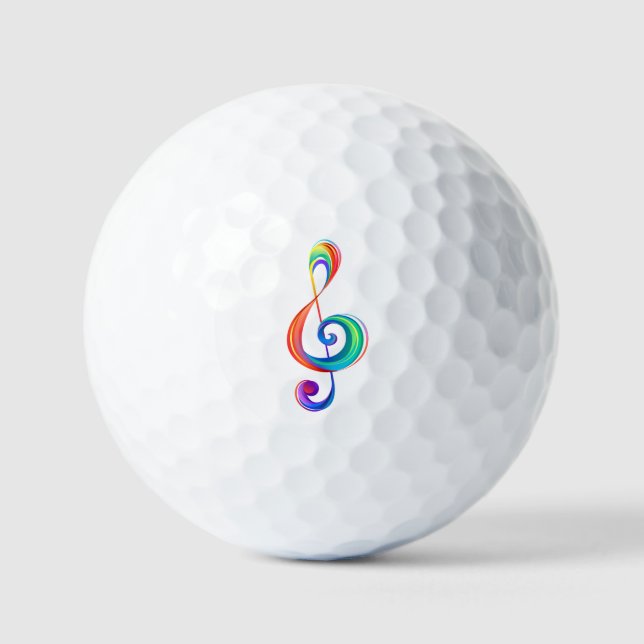 Lagen-Regenbogendreieck Golfball (Vorderseite)