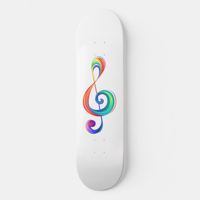Lagen-Regenbogendreieck Skateboard (Vorderseite)