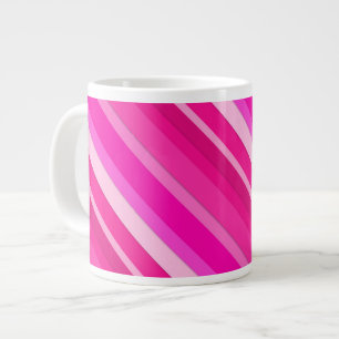 Lagen-Süßwaren-Streifen - rosa und fuchsienfarben Jumbo-Tasse