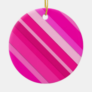 Lagen-Süßwaren-Streifen - rosa und fuchsienfarben Keramikornament