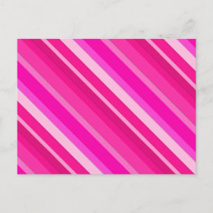Lagen-Süßwaren-Streifen - rosa und fuchsienfarben Postkarte