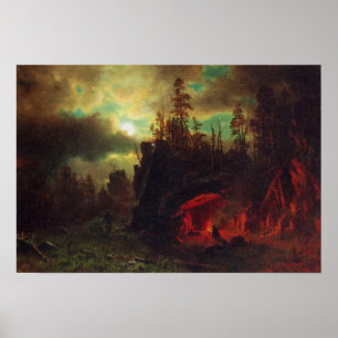 Lager Albert Bierstadt-Trapper Poster