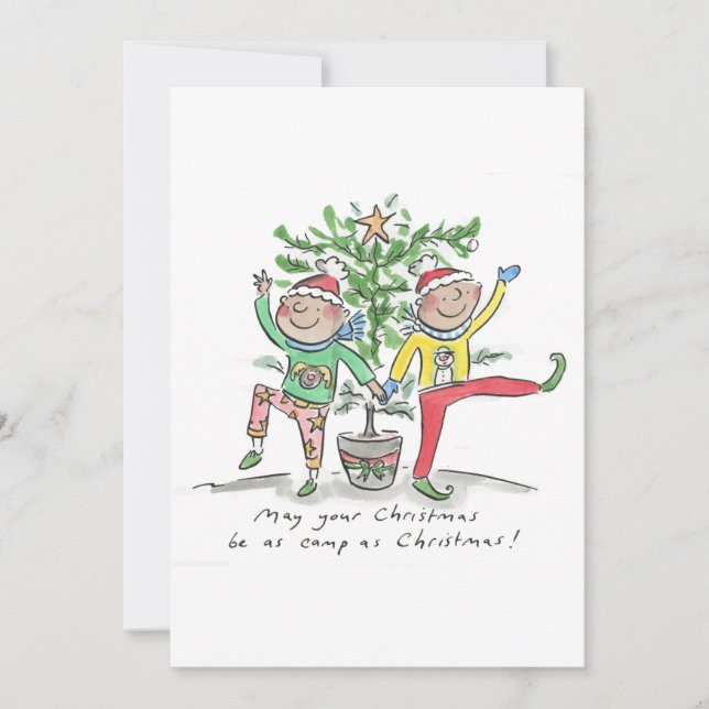 Lager als Weihnachten Einladung (Vorderseite)