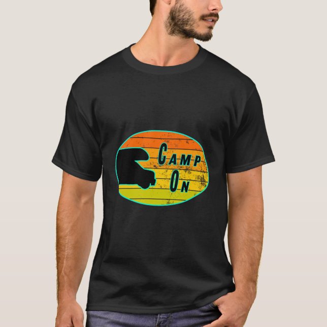 Lager auf RV und Camping T-Shirt (Vorderseite)