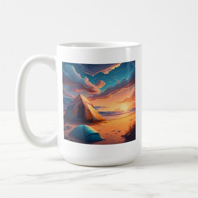 Lager bei Sonnenaufgang Kaffeetasse (Links)