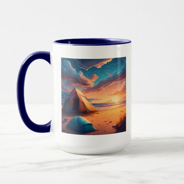 Lager bei Sonnenaufgang Tasse (Links)