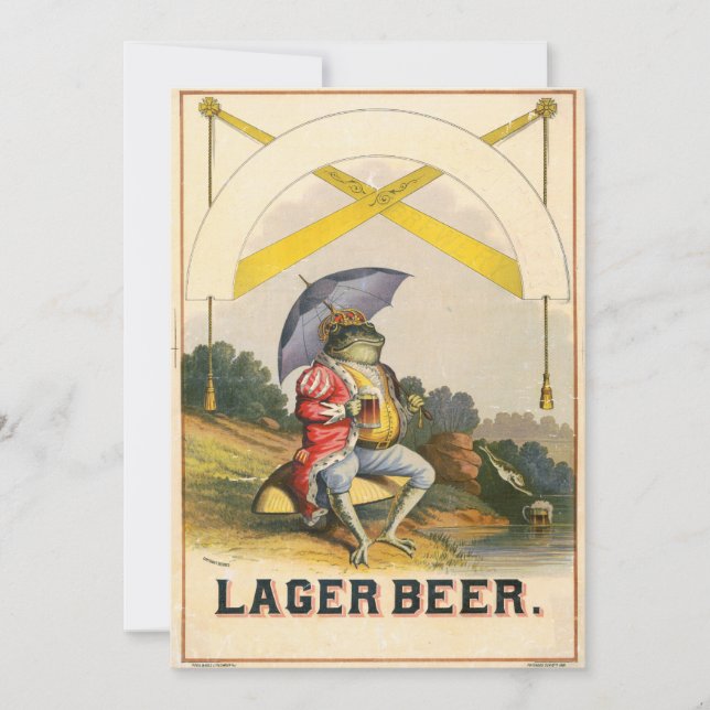 Lager-Bier-Vintage-Werbung (Vorderseite)
