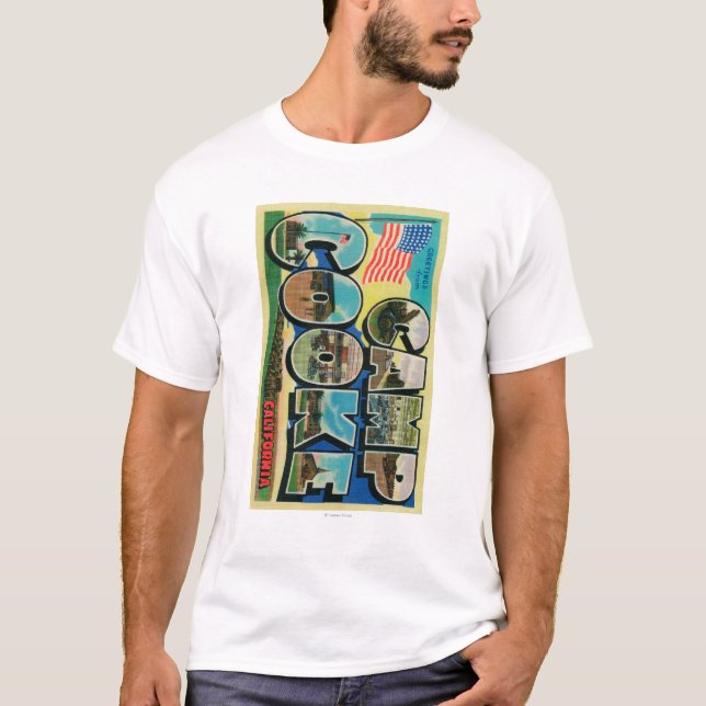 Lager Cooke, Kalifornien - große Buchstabe-Szenen T-Shirt (Vorderseite)