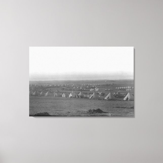 Lager der 7. Kavallerie in Pine Ridge Leinwanddruck (Vorderseite)