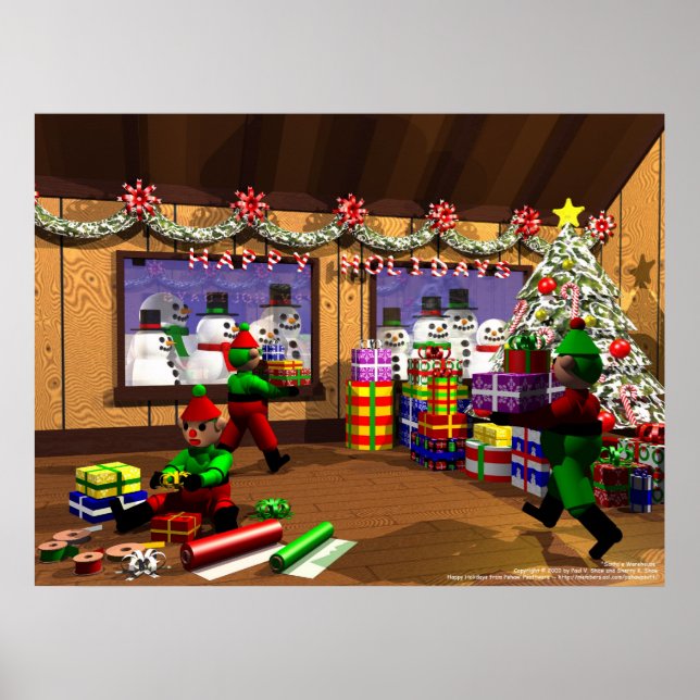 Lager des Weihnachtsmanns Poster (Vorne)